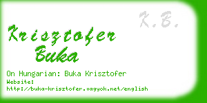 krisztofer buka business card